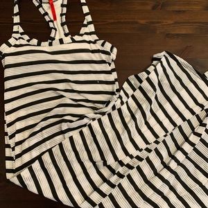 Spanx striped midi dress